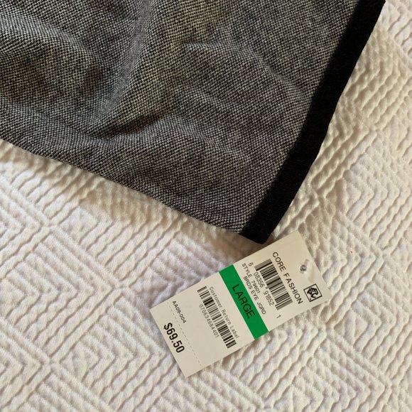 Alfani Womens Asymmetrical Cardigan Sweater in Birds Eye Jacquard Gray - NWT - L - Picture 6 of 7